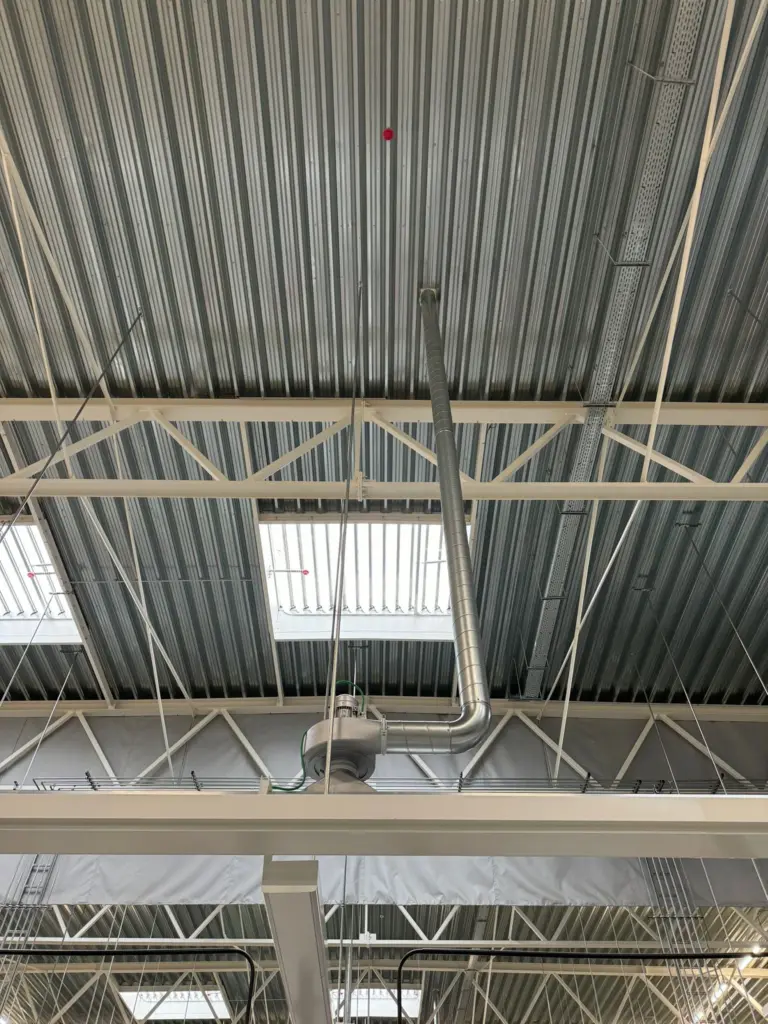 Extraction d'air de l'atelier Porsche Center Louvain-la-Neuve